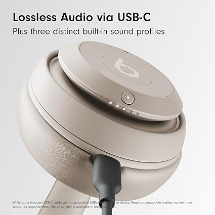 Beats Studio Pro - Wireless Bluetooth Noise Cancelling Headphones - Personalized Spatial Audio, USB-C Lossless Audio, Apple & Android Compatibility, Up to 40 Hours Battery Life - Sandstone